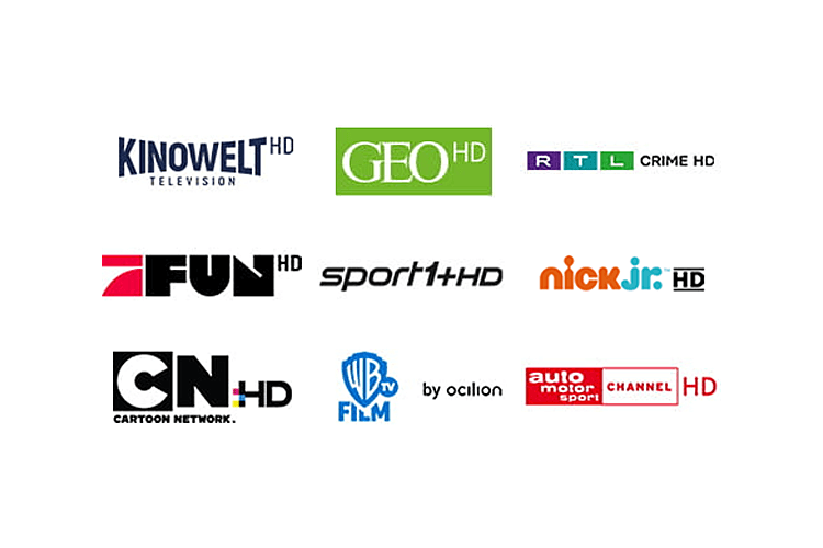 Zusammenstellung von Senderlogos