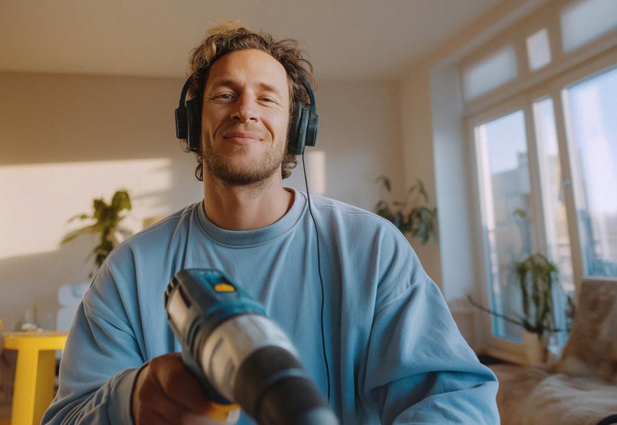 Frau mit verschränkten Armen vor Himmel-Hintergrund.